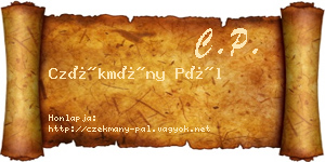 Czékmány Pál névjegykártya